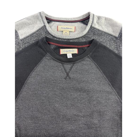 Tommy Bahama Mens Black/Gray Long Sleeve Crewneck Sweatshirts Medium Lot Of 2 - Picture 1 of 9